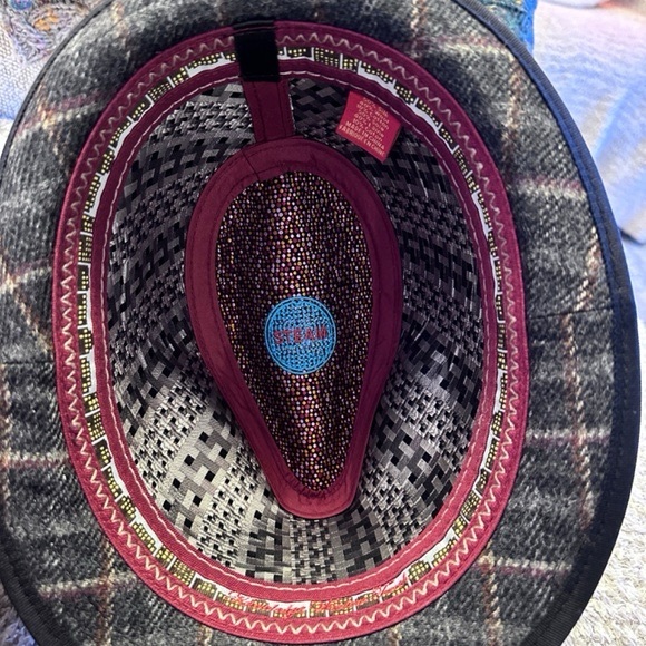 Robert Graham Men's Silk Wool Cotton Blend Plaid Fedora Hat Size MEDIUM - Picture 8 of 10